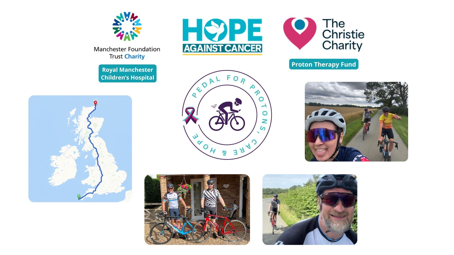 Pedal for PROTONS, CARE and HOPE