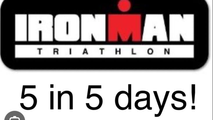 5 days, 5 consecutive Ironman distance triathlons! 13th -17th April
