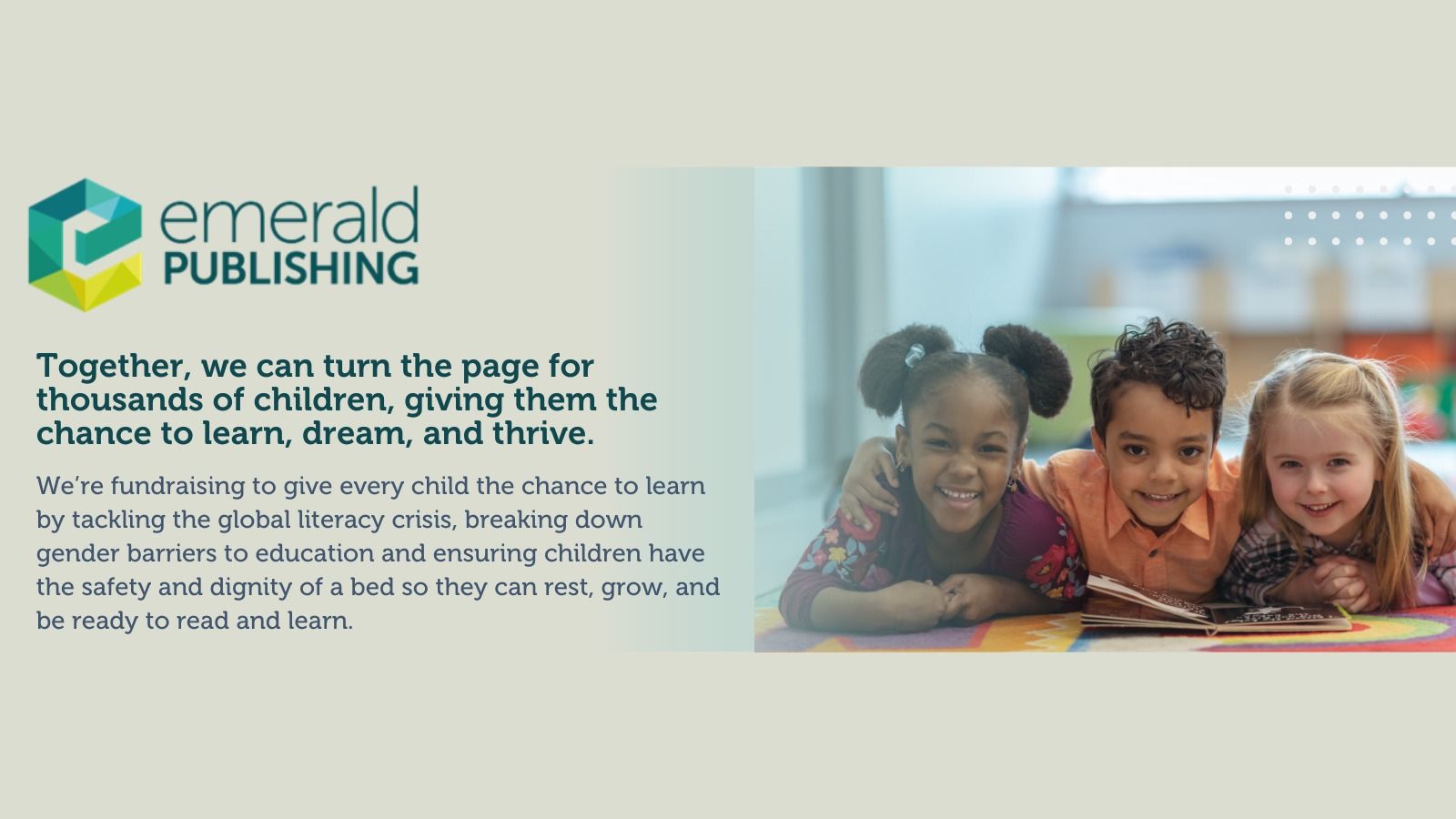 Raising funds for BookTrust, ensuring every child has access to books & reading from the earliest years & Zarach tackling child bed poverty, giving children a place to sleep so they can learn & thrive