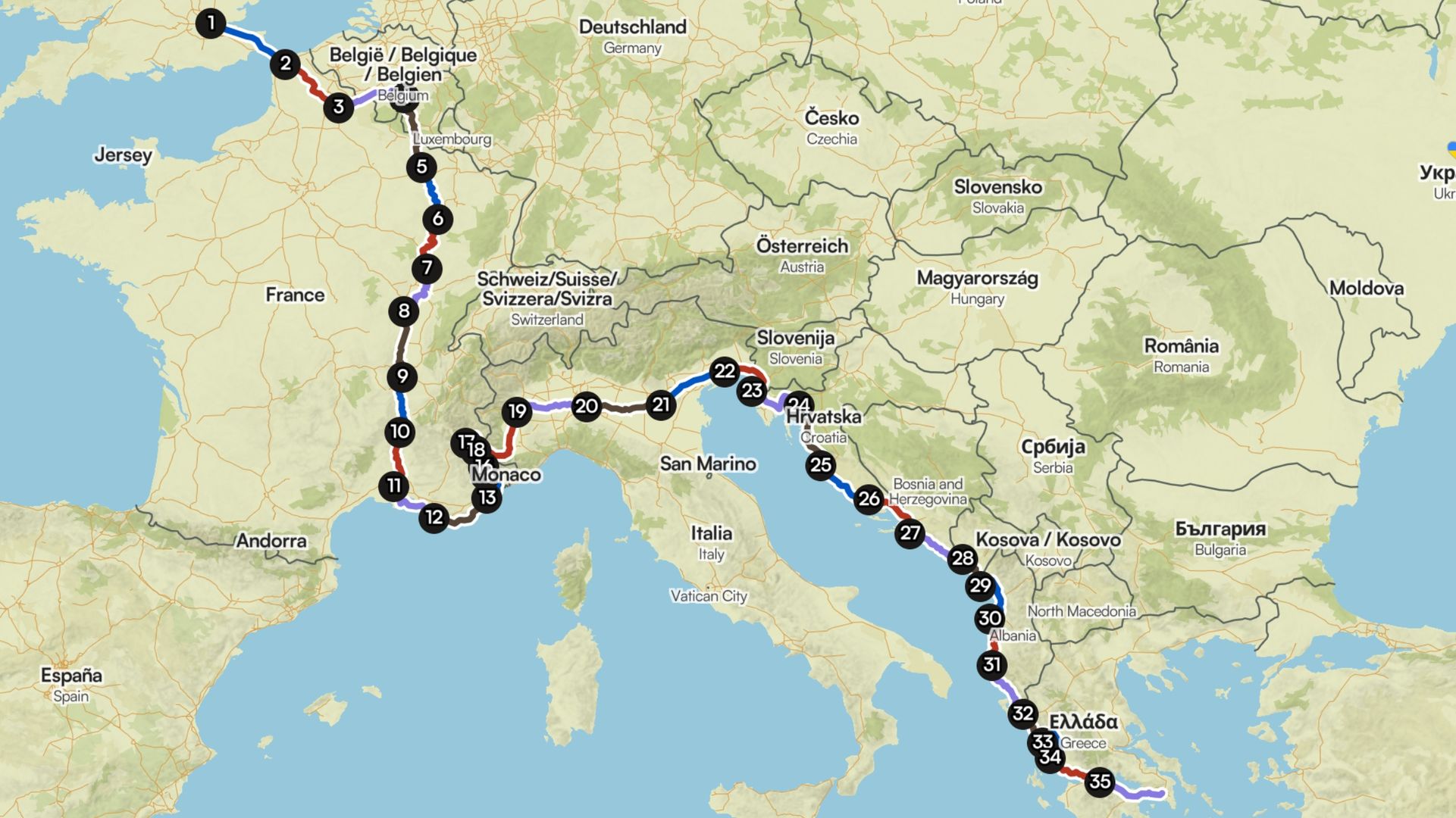 We're cycling from London to Athens