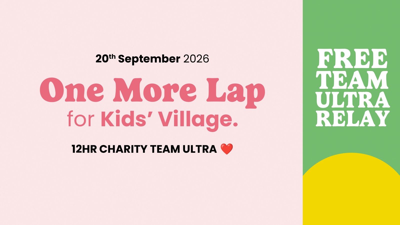 One More Lap for Kids' Village