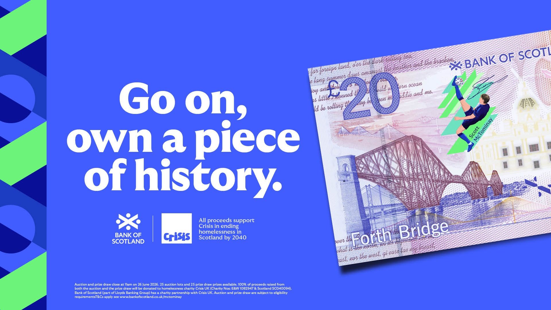 Enter our prize draw to win a limited-edition Scott McTominay banknote.