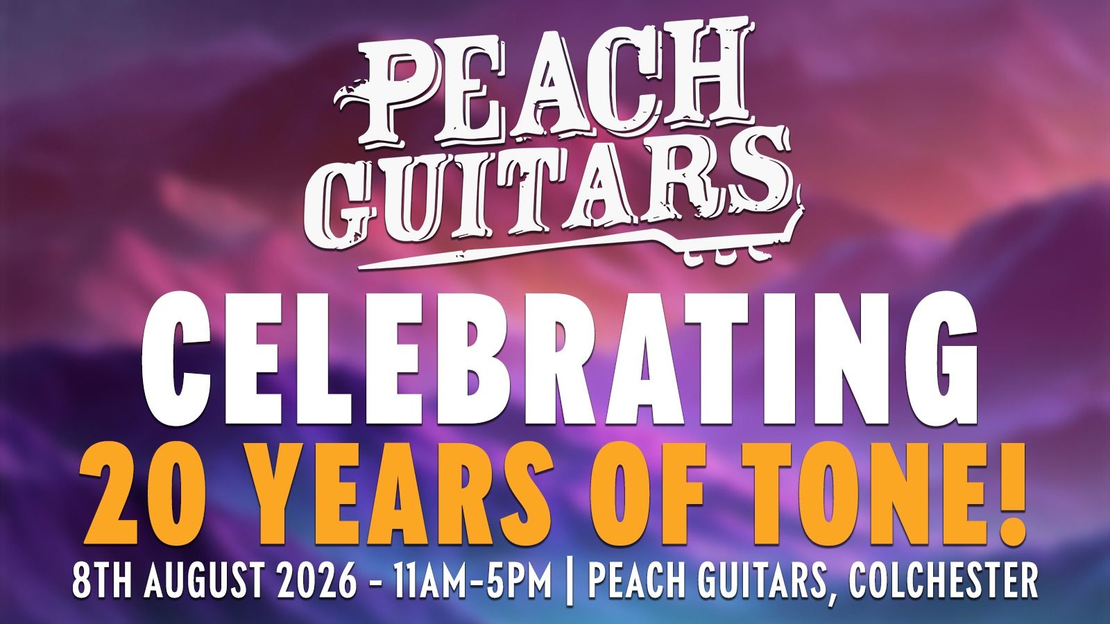 8th of August | Peach Guitars 20th Anniversary Celebration Charity Raffle - St Helena Hospice Raffle
