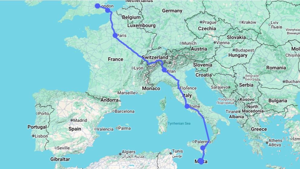 Malta to UK Step Challenge