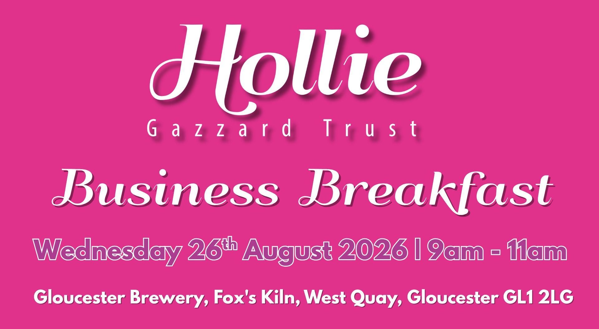 Hollie Gazzard Trust Business Breakfast