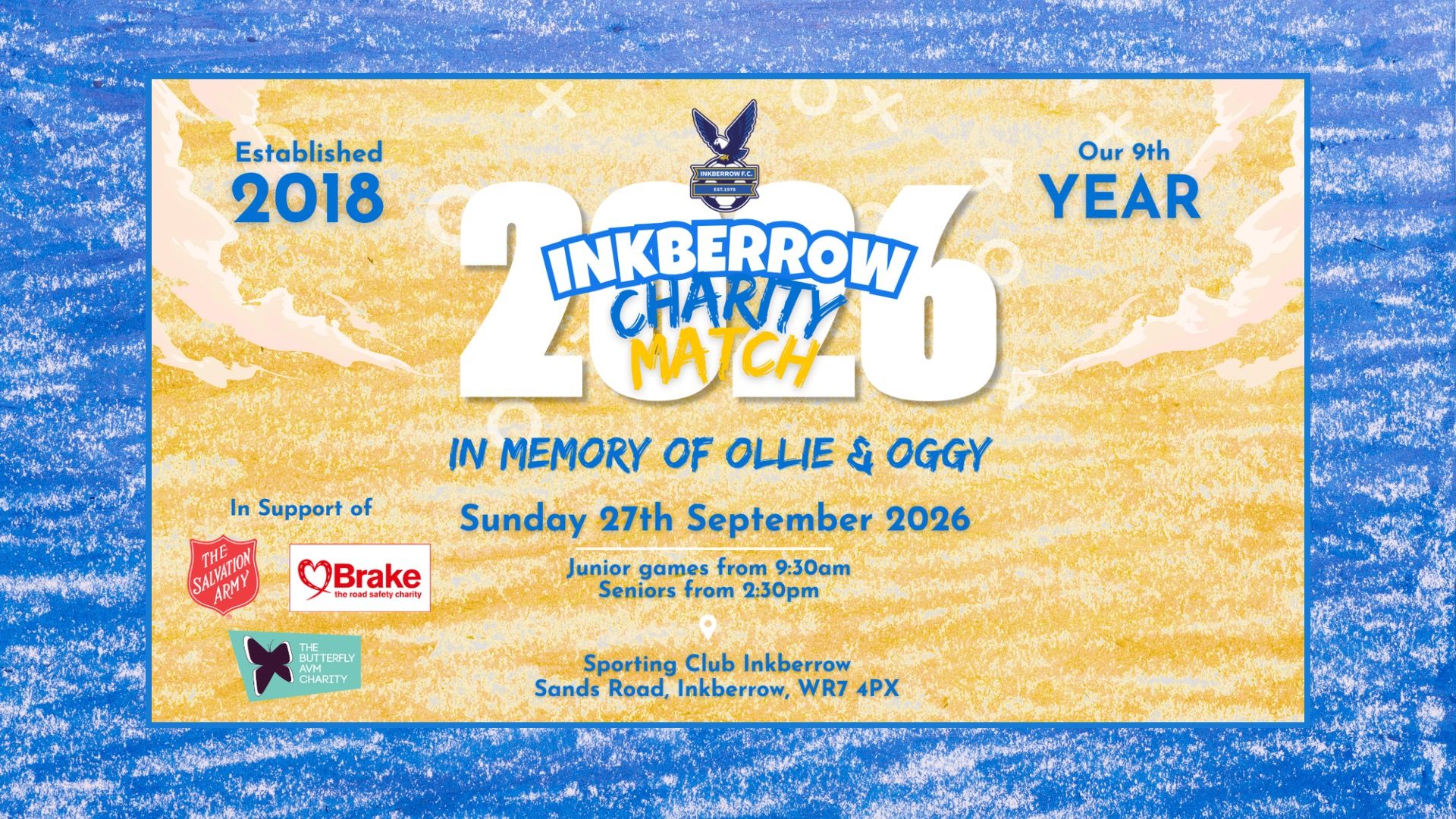 Charity Game and Fun Day in Memory of Ollie & Oggy - Sunday 27th September 2026