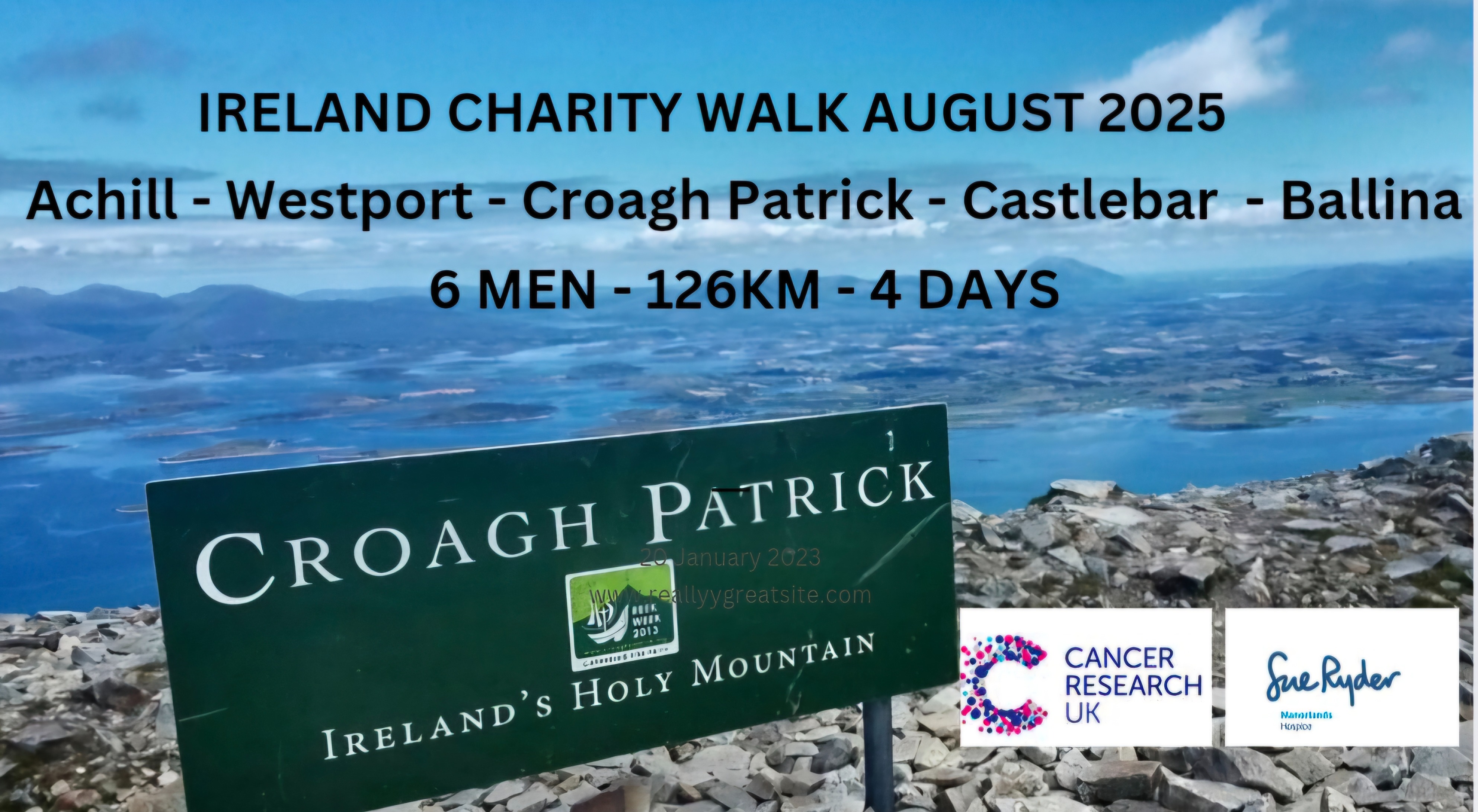 Ireland hike for cancer research and Sue Ryder / manorlands hospice