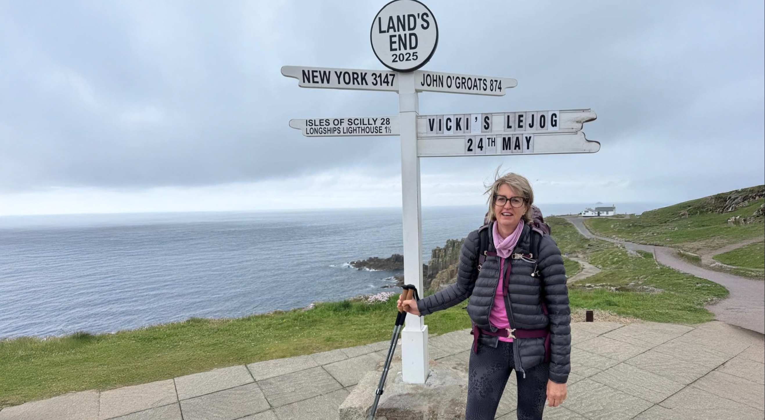 Vicki Greenlees - Lands End to John O'Groats walk - Over 1200 Miles - Solo and Unsupported