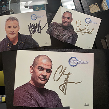 top gear signed cards inc matt leblanc